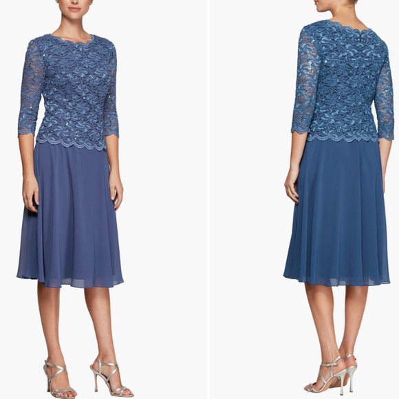 Alex Evenings: Faux Two-Piece Cocktail Dress (NWT) - Picture 2 of 11